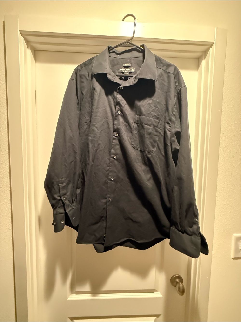 Pronto Uomo Black Long-Sleeve Dress Shirt